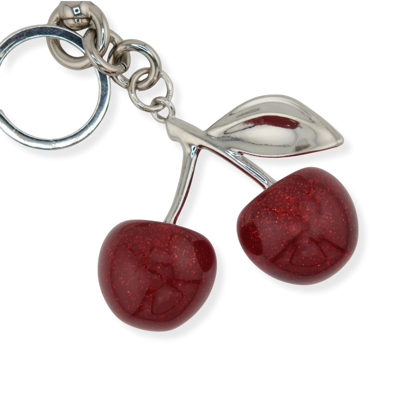 Cherry Keychain – Red with Silver