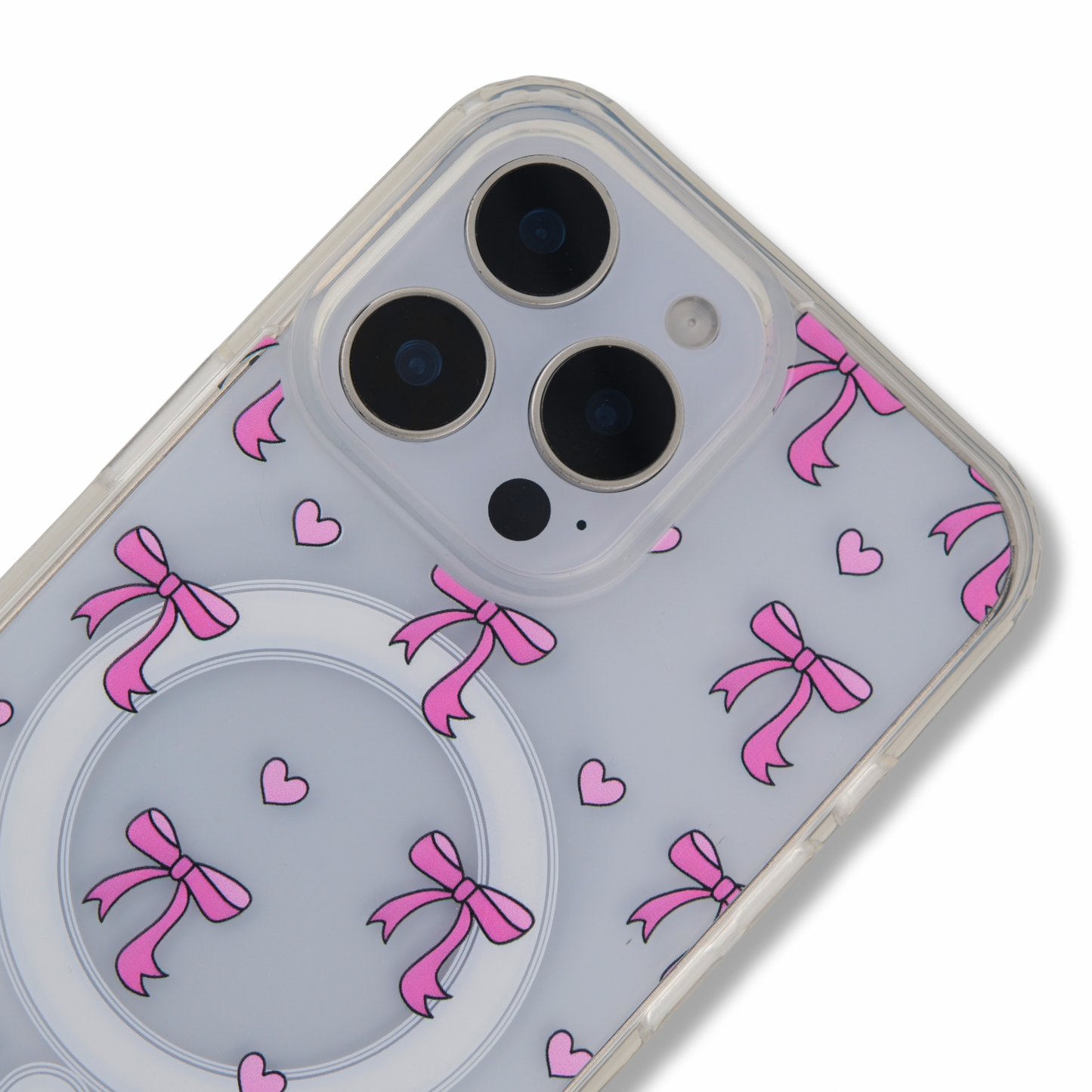Silicone iPhone Pink Bow Case