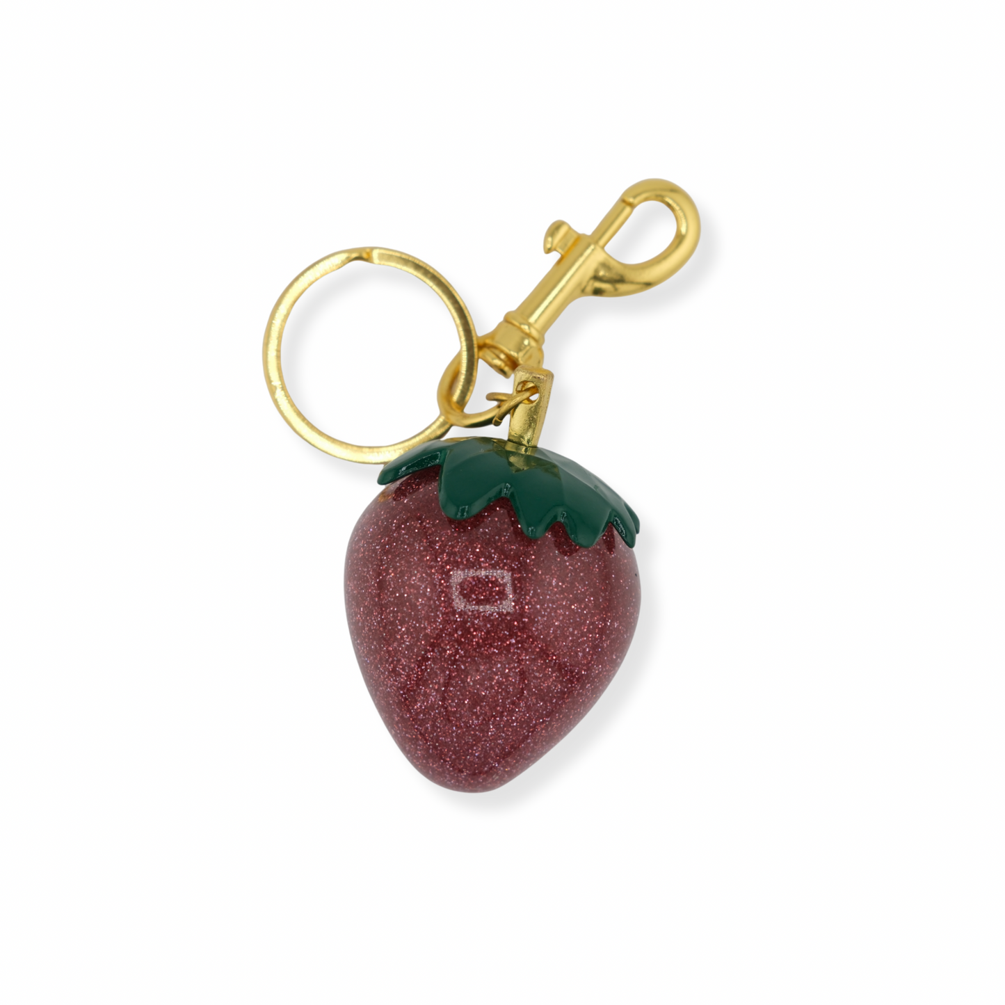 Strawberry Keychain – Red Sparkle