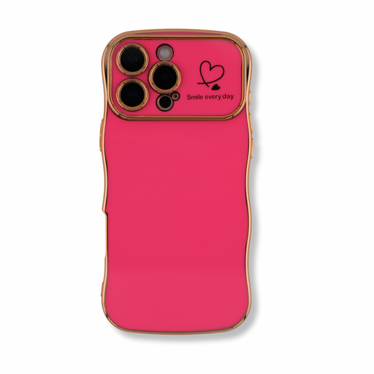 Glossy Silicone Phone Case with Raised Edges – “Smile Every Day” Collection