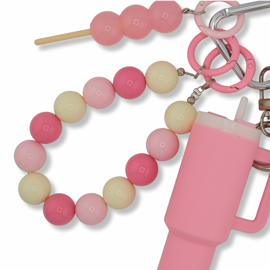 Sweet Coffee Pink Bag Charm