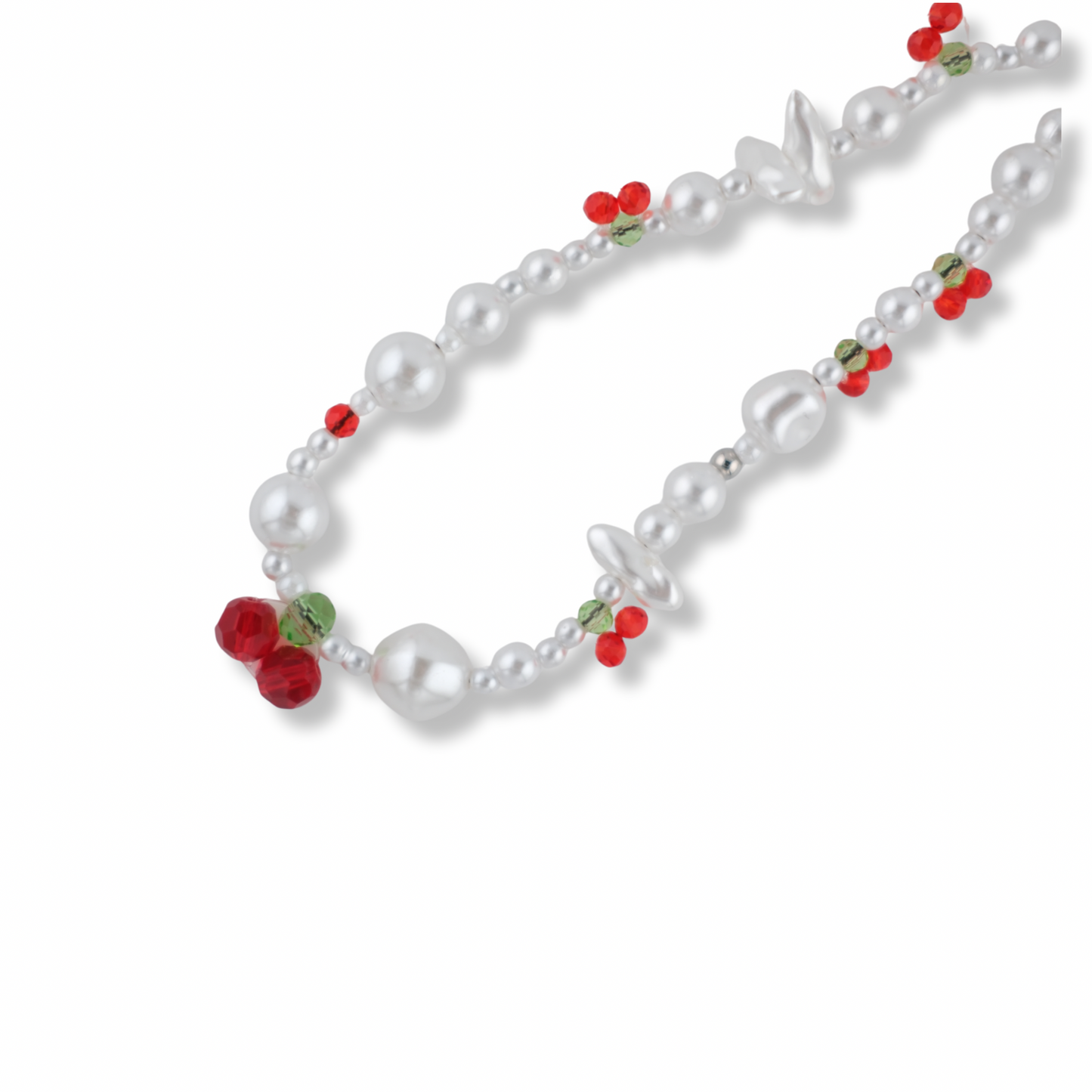 Dreamy Pearl & Cherry Keychain