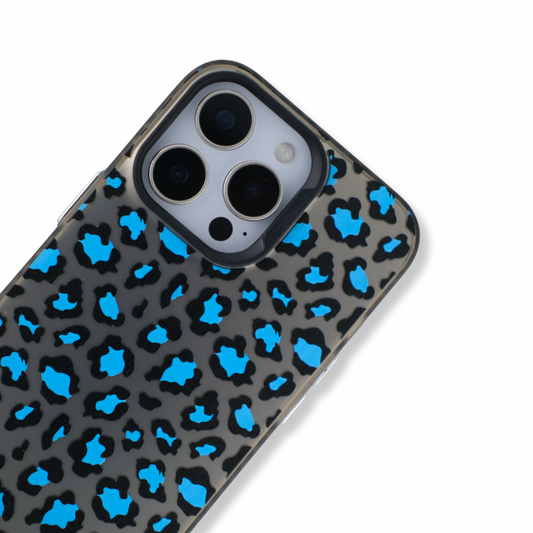 Electric Blue — Cool Grey with Blue Spots