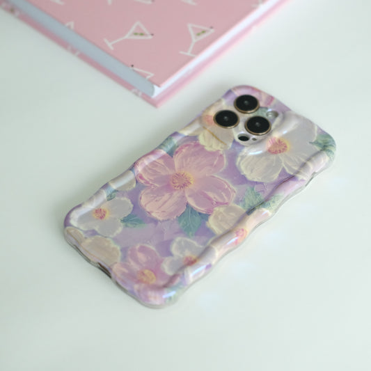Violet Bloom Embossed Floral Case