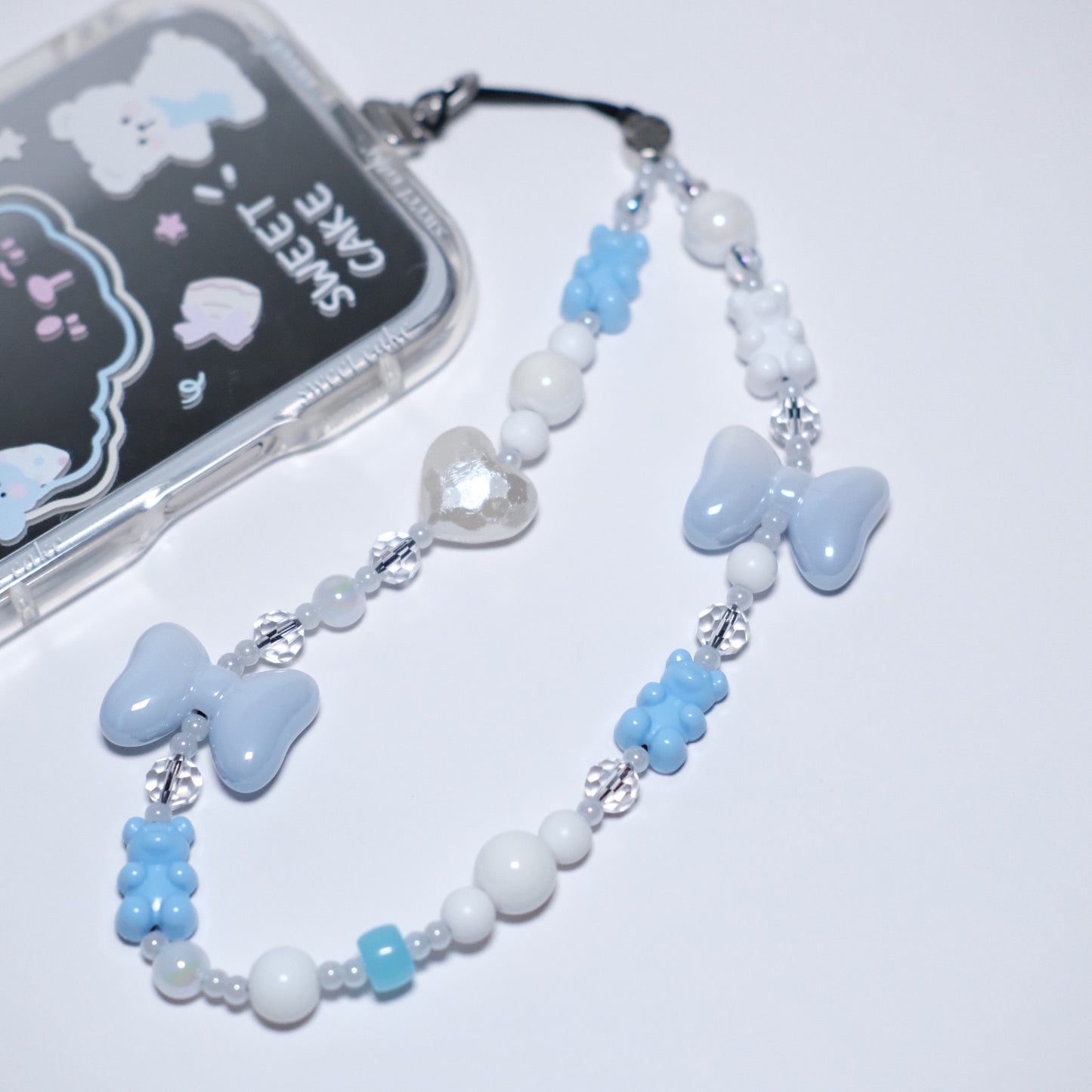 Blue Bow & Heart Fairy Keychain