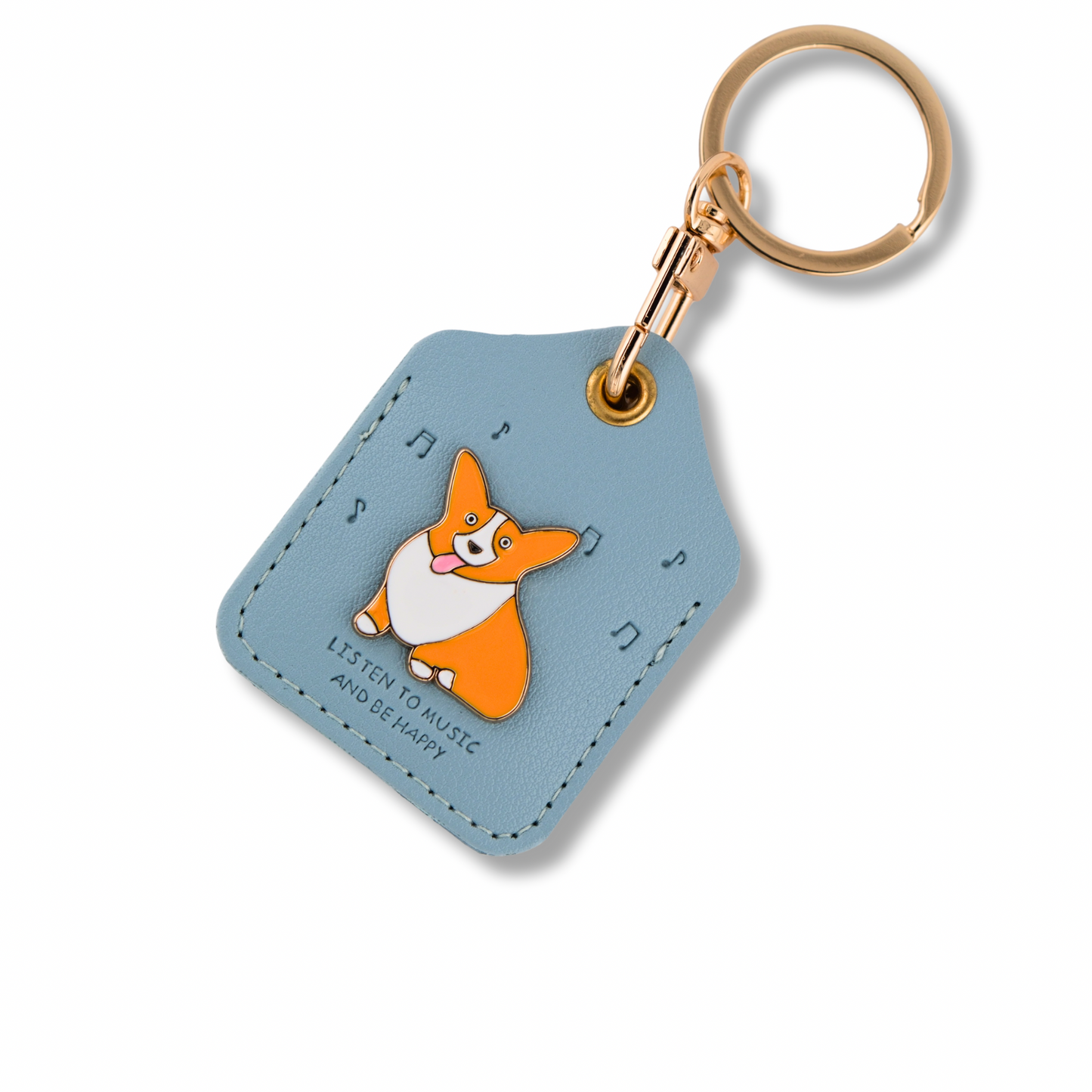 Happy Corgi Keychain