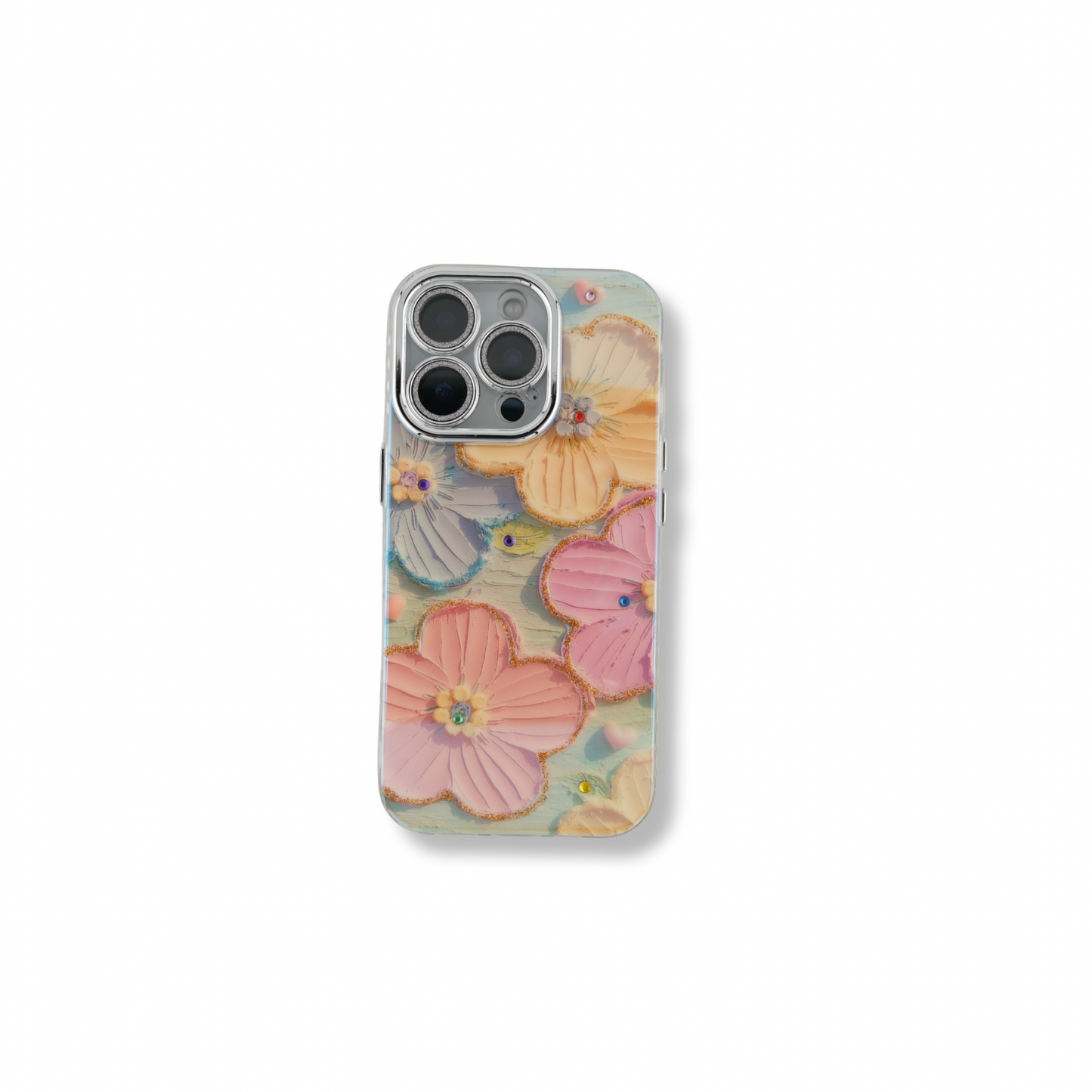 Silicone iPhone Case with Cute flowers print