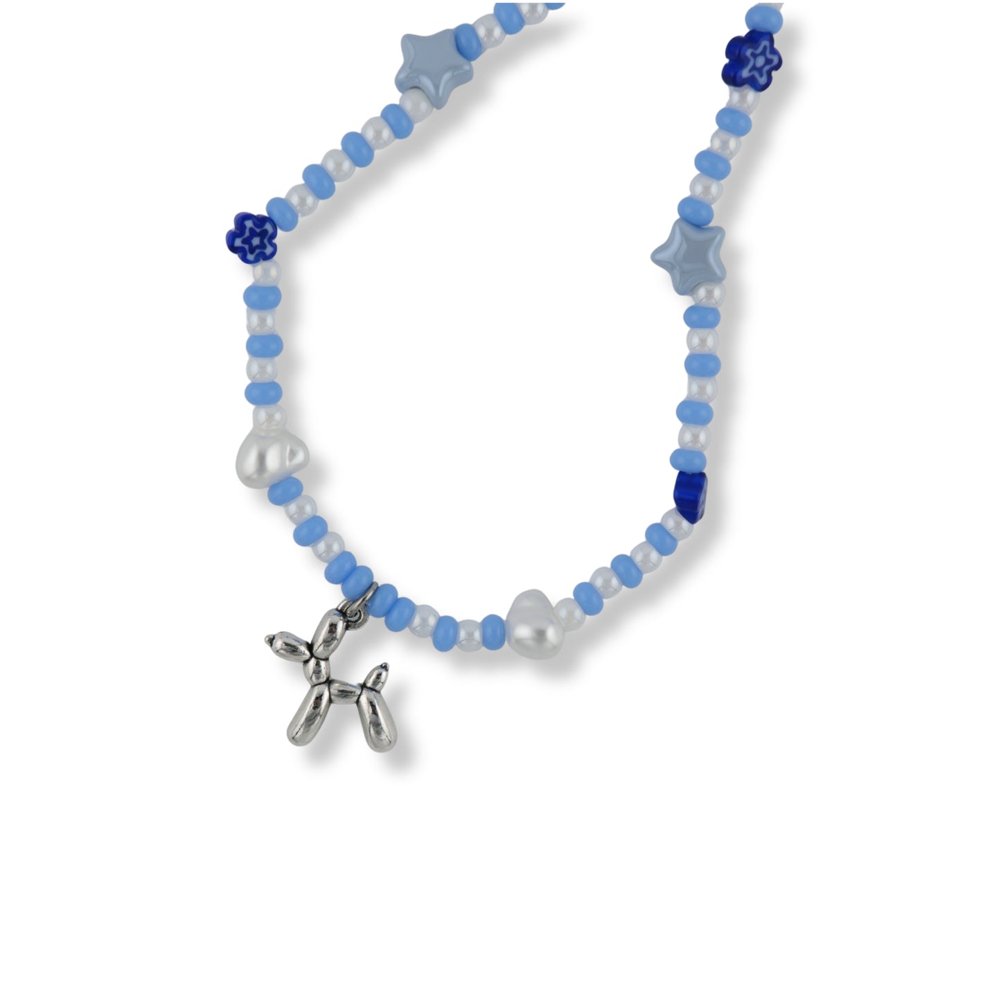 Blooming Flower & Balloon Dog Keychain
