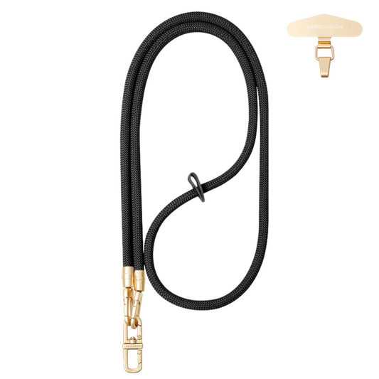 Classic Black Adjustable Phone Strap