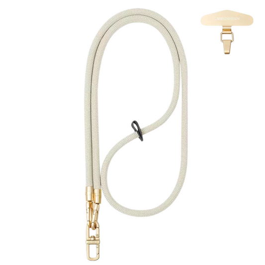 Cream White Adjustable Phone Strap