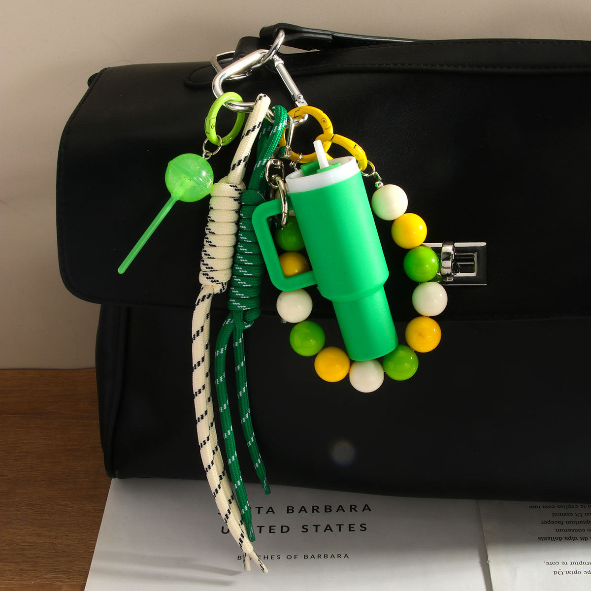 Minty Candy Cup Bag Charm