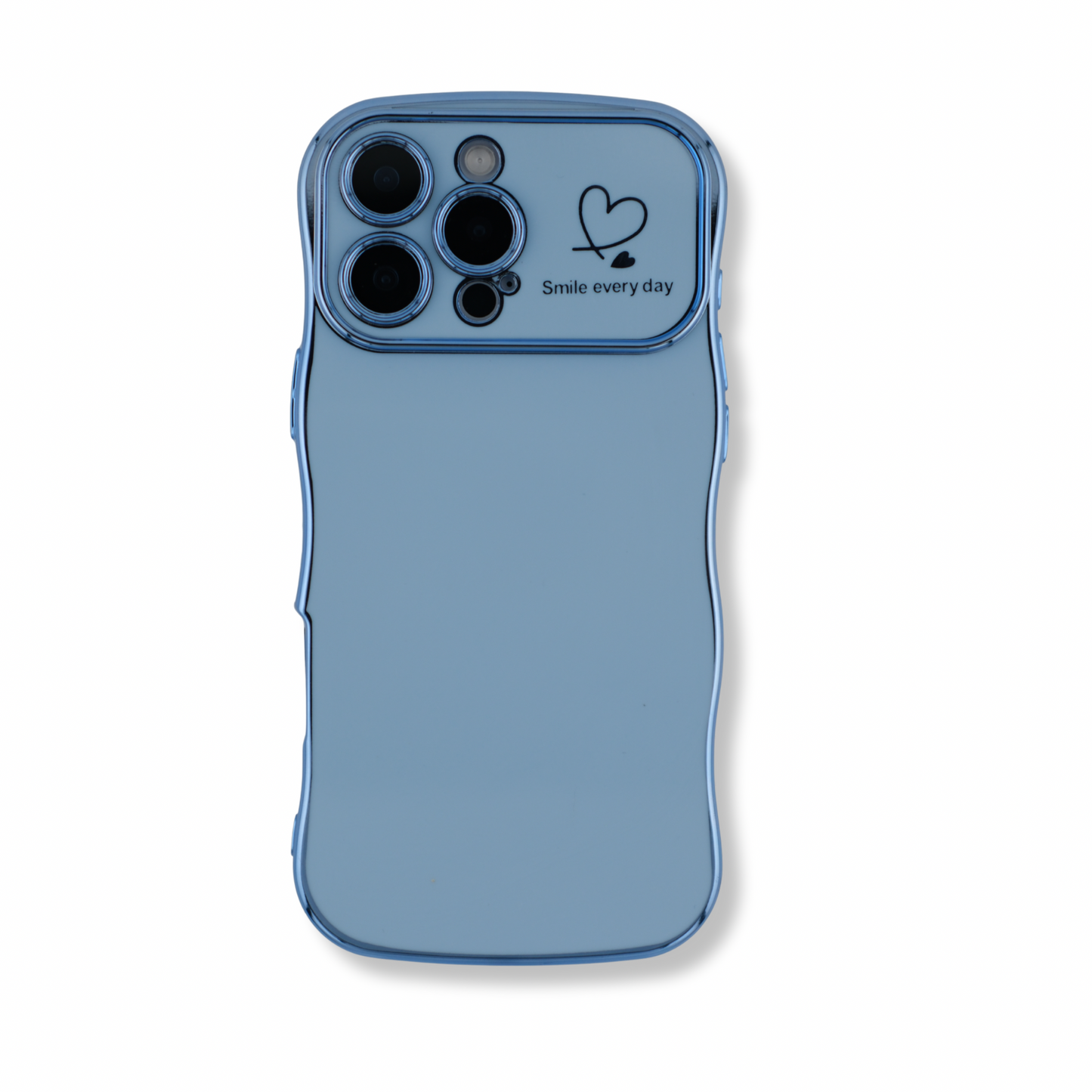 Glossy Silicone Phone Case with Raised Edges – “Smile Every Day” Collection