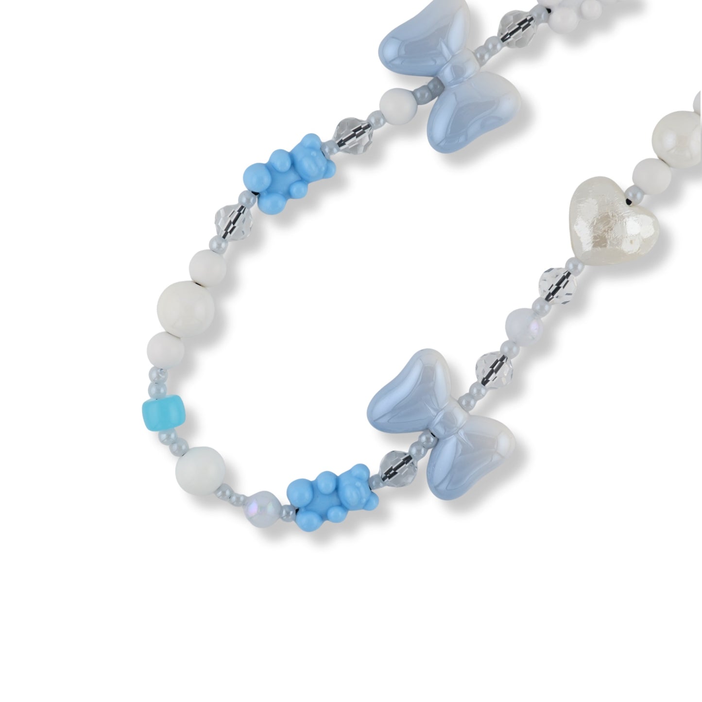 Blue Bow & Heart Fairy Keychain