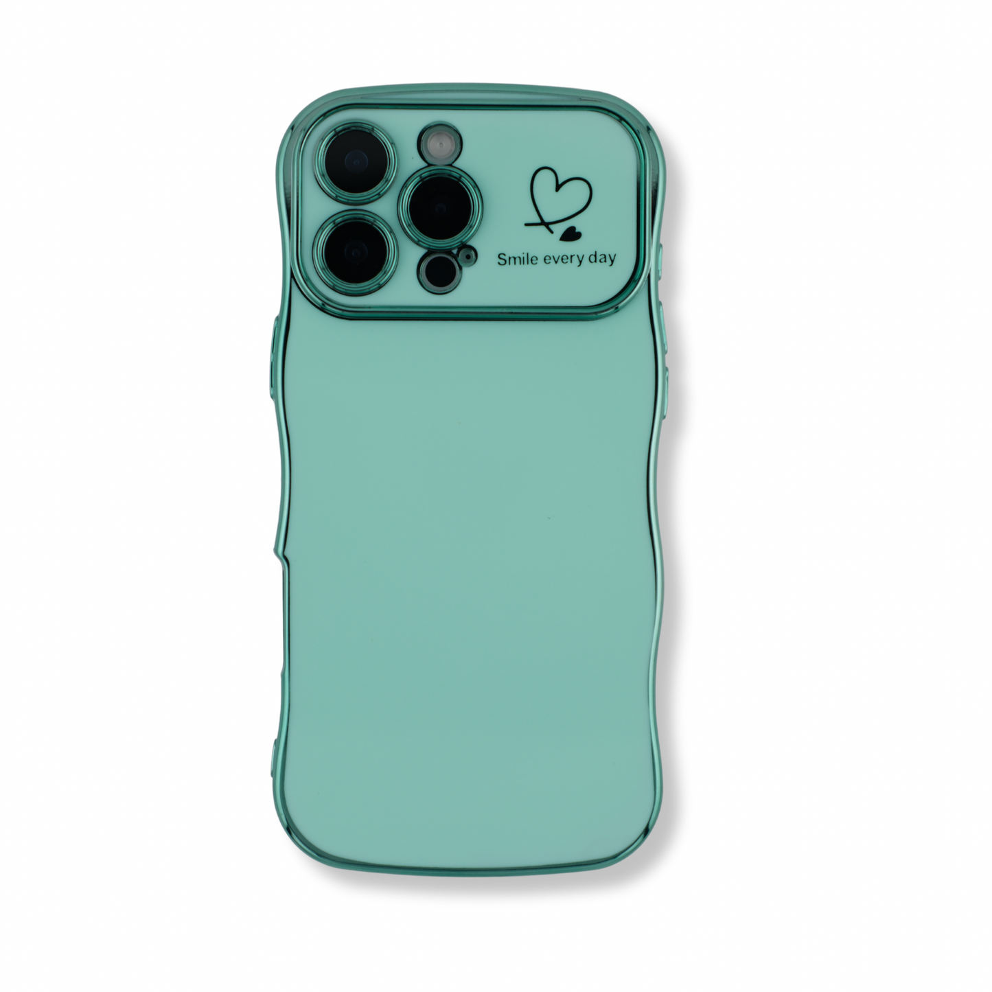 Glossy Silicone Phone Case with Raised Edges – “Smile Every Day” Collection