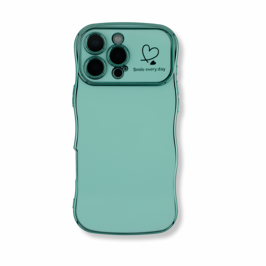 Glossy Silicone Phone Case with Raised Edges – “Smile Every Day” Collection