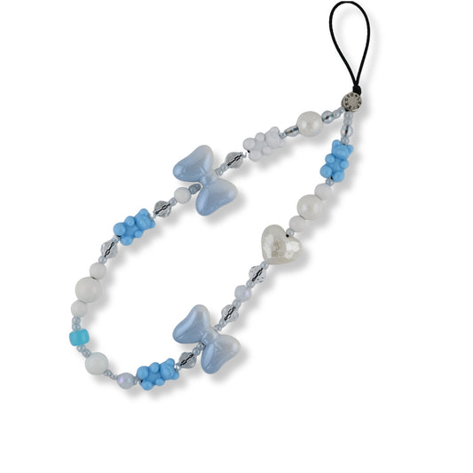 Blue Bow & Heart Fairy Keychain