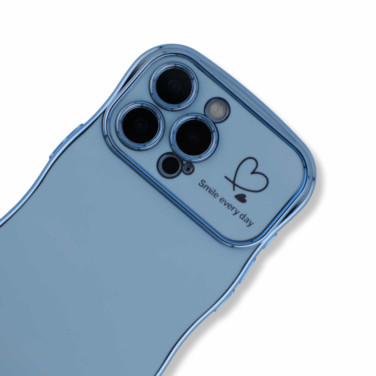 Glossy Silicone Phone Case with Raised Edges – “Smile Every Day” Collection